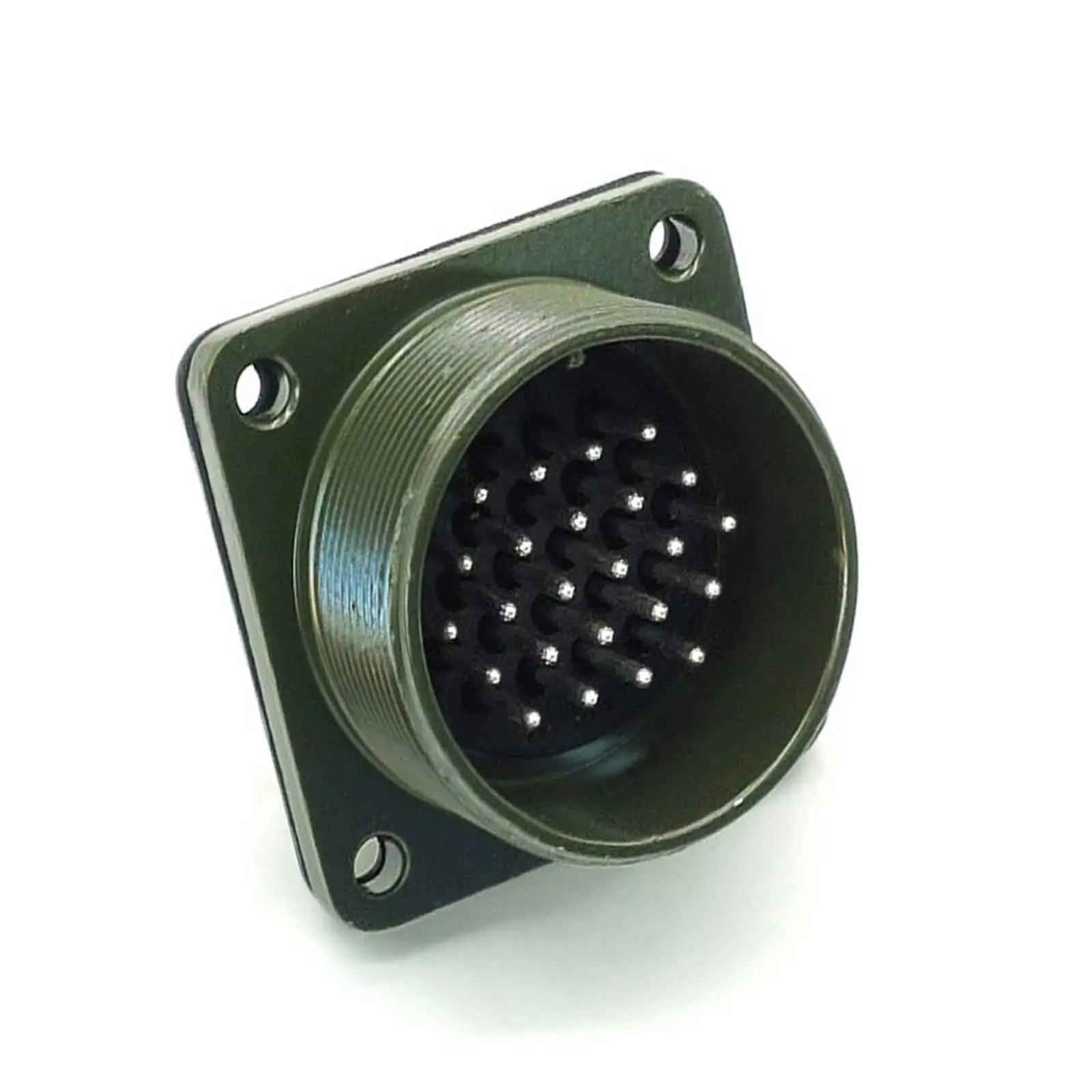 Military Connector MS3102A24-28P 24 Pin Box Mount Receptacle, MIL-DTL-5015 Aluminum Alloy Circular Connector Straight Plug
