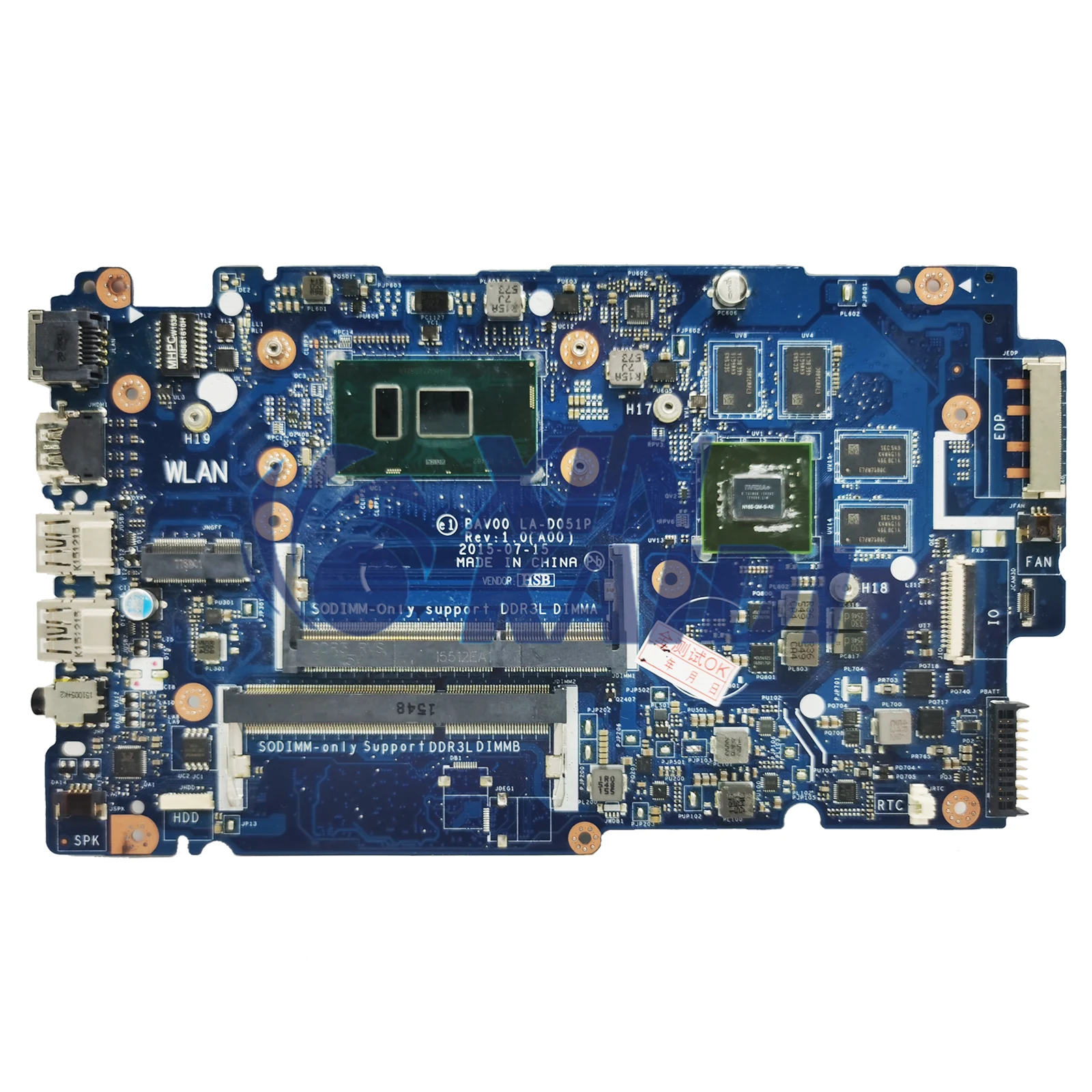 Notebook MainBoard For Dell inspiron 14 5457 15 5557 LAD051 GT930M CN-02XPMY 0X9C7 Laptop Motherboard With i5-6200U i7-6500U CPU