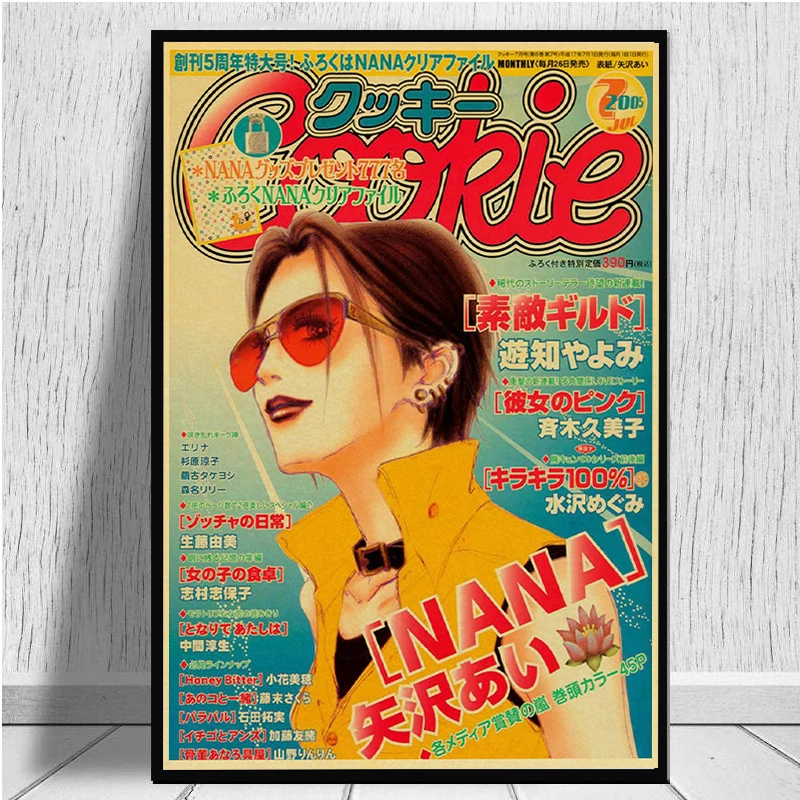 Hot Anime Posters Nana Retro Kraftpapier Sticker Poste 2021 Arrivals Bar Cafe Decor Nostalgie Gift Grappige Prints Muurschilderingen