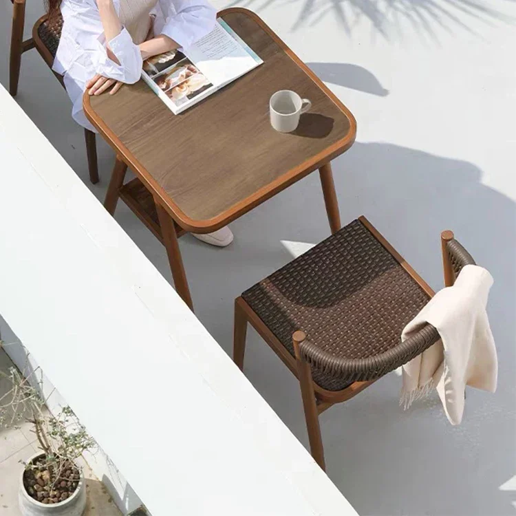 

Space Saving Luxury Modern Backyard Garden Outdoor Furniture Metal Patio Bistro Table Set
