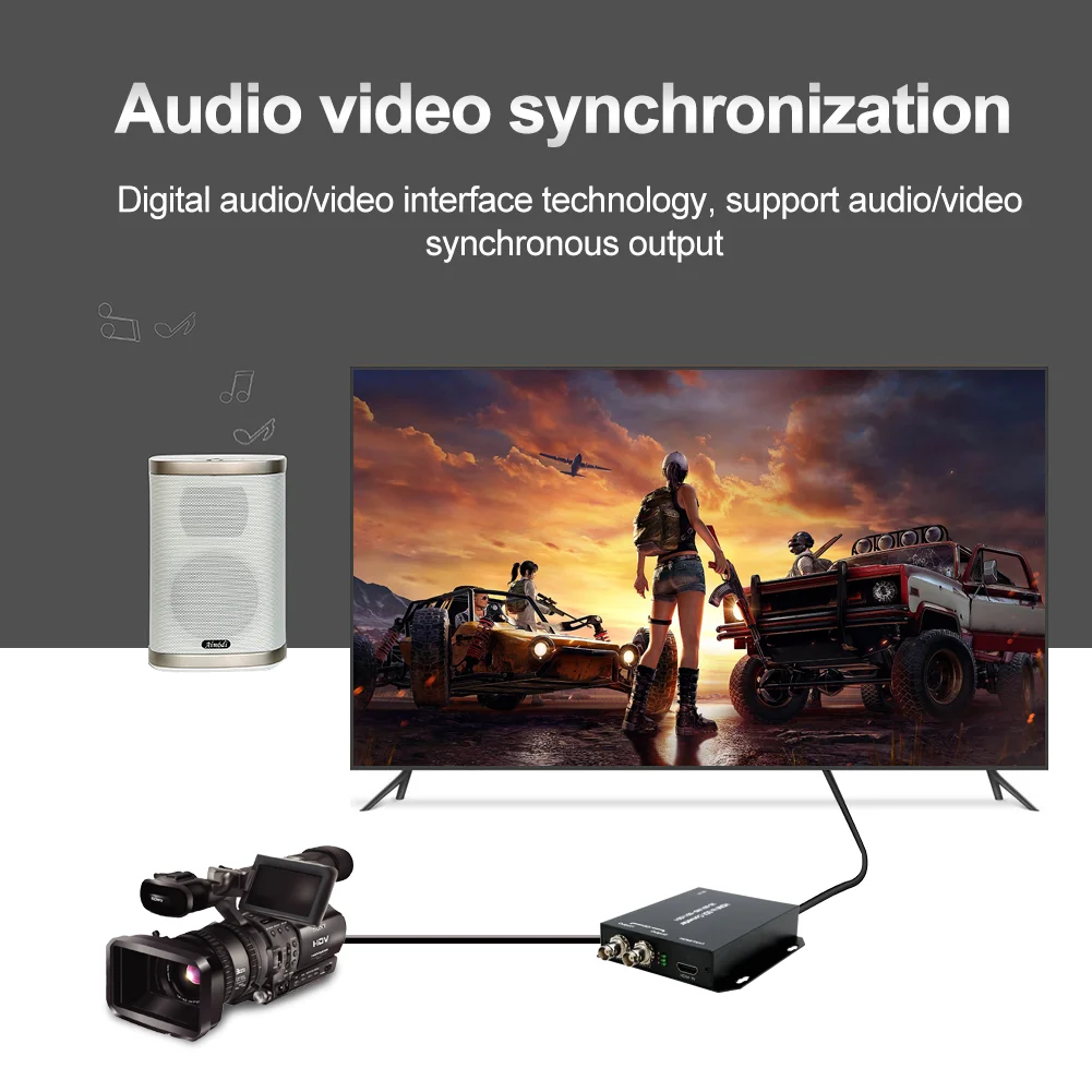 محول HDMI إلى 3G/HD SDI محول صوت وفيديو HDMI إلى BNC مع Loopout