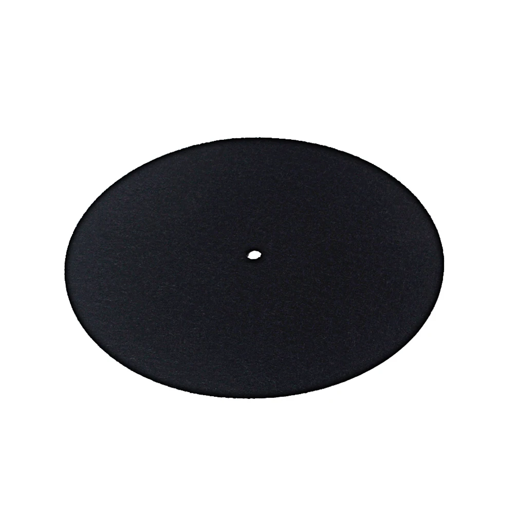 

Professional AntiStatic Wool Turntable Mat Platter Pad For Vinyl Record Players Durable NonSlip Grooves Black 195mm