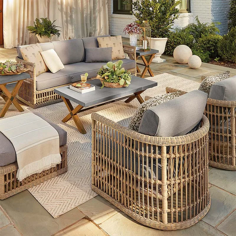 Outdoor Sofa, Courtyard Garden, Outdoor Hotel, Homestay, Outdoor Furniture, Waterproof and Sunscreen Table and Chair Combination