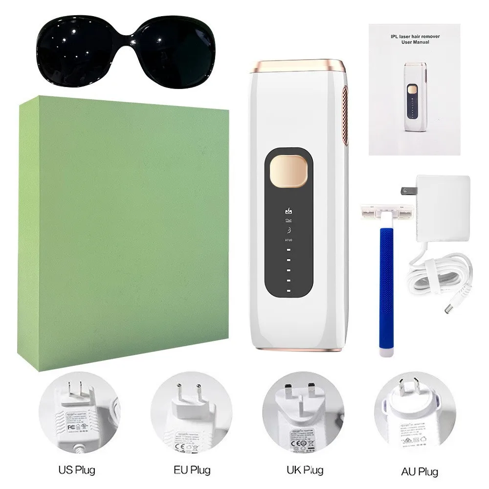 

Профессиональное устройство для лазерной эпиляции IPL, постоянное для женщин и мужчин, портативное безболезненное устройство для всего тела, 5 уровней энергии, 999 000 вспышек