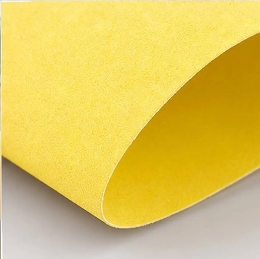 Yellow Flocking Sandpaper Roll 180 Grit – High-Toughness Abrasive for Wood, Metal & Electronics DIY Polishing