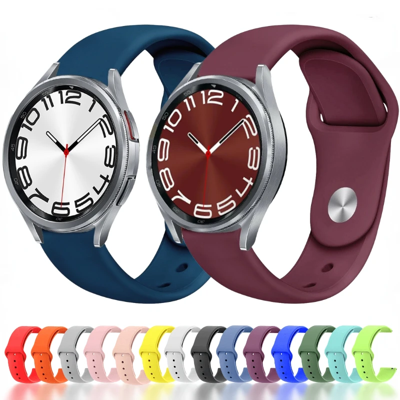 Ремешок силиконовый для Samsung Galaxy watch 6 5 4 3 Amazfit GTR, сменный спортивный браслет для Huawei watch 4 GT2/3 pro, 22 мм 20 мм