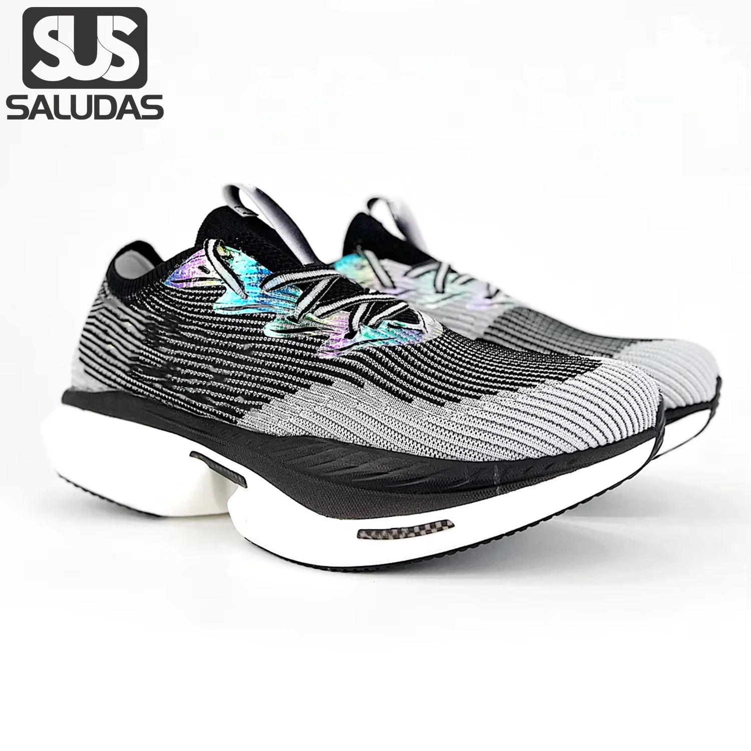 SALUDAS Original Trail Running Shoes for Men and Women Elastic Cushioning Carbon Plate Marathon Shoes Thick Sole Casual Sneakers