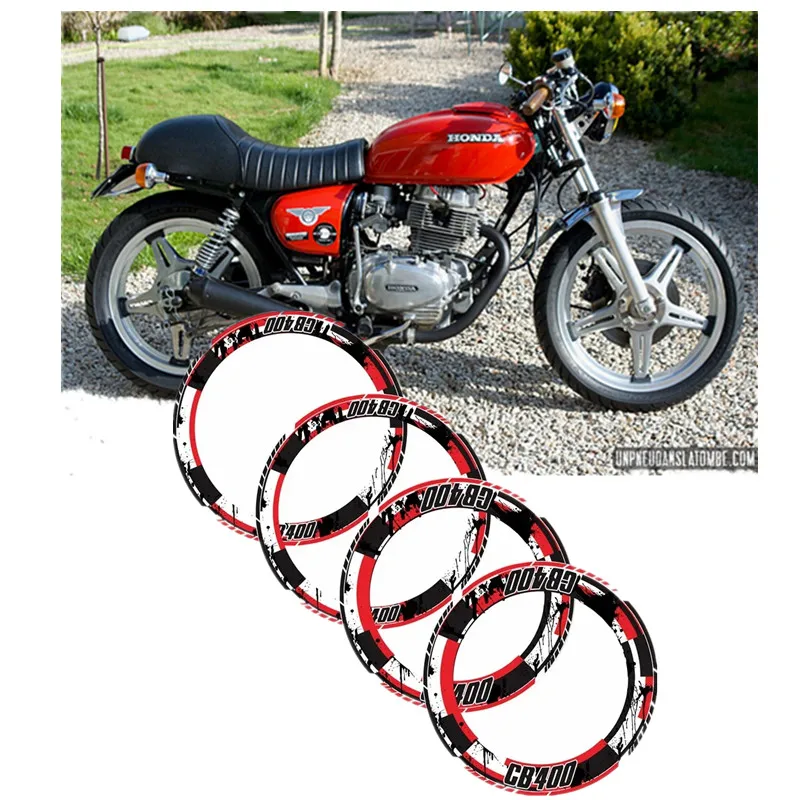 For HONDA CB400 CB 400 Motorcycle Parts Contour Wheel Decoration Decal Sticker - 1