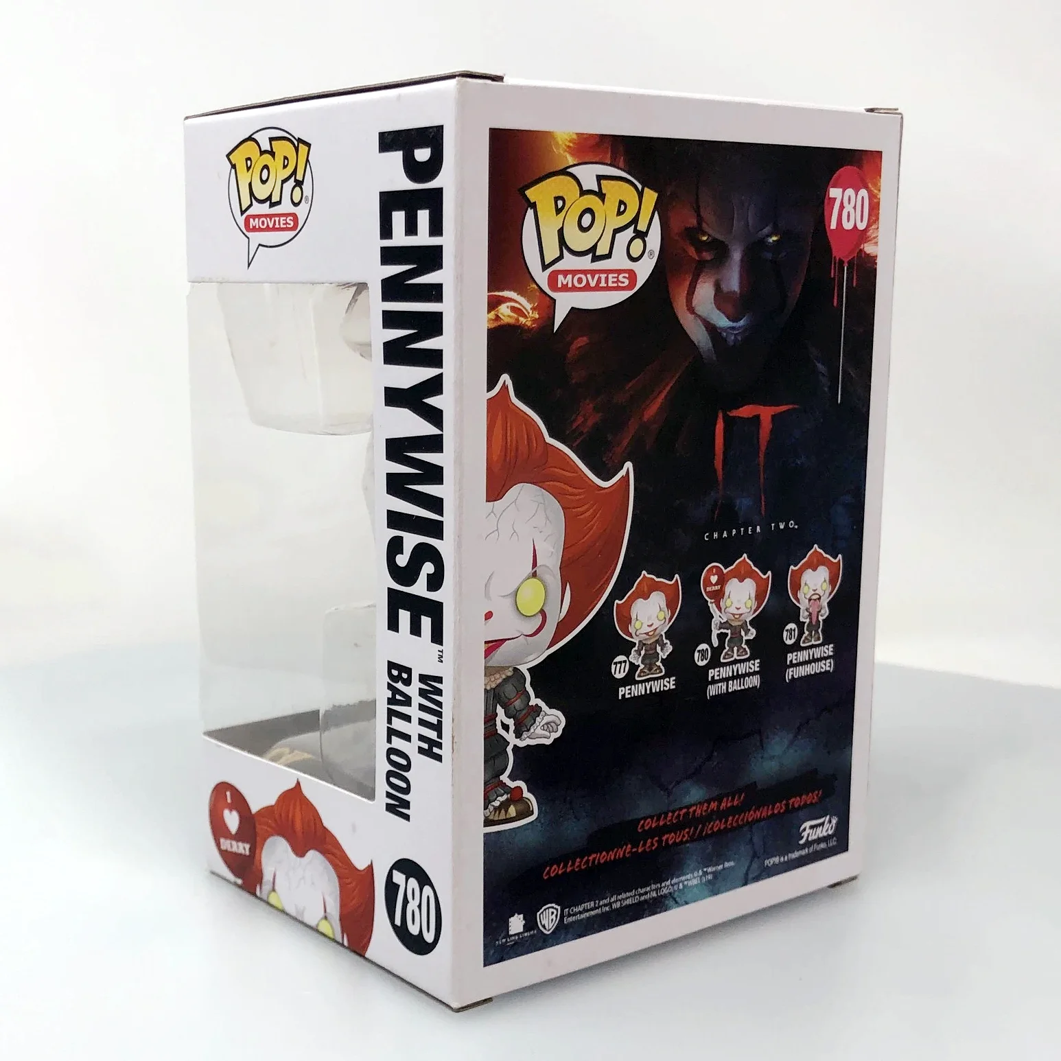 تكنولوجيا المعلومات Pennywise مع بالون # 780 مجسم فانكو بوب أصلي إصدار محدود جمع الديكور الشكل مرحبا بكم في لعبة المشجعين ديري #3