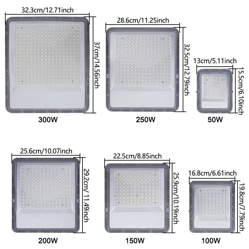 LED Floodlight Outdoor IP66 Waterproof Spotlight Path Light AC220V 50W 100W 200W 300W Outdoor Garden Porch Courtyard Lamp