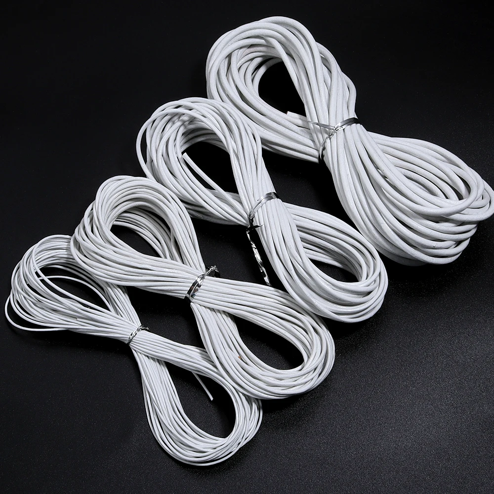 10 Meter 100 % echtes Lederband, Durchmesser 1/1,5/2/3 mm, buntes rundes Lederseil für Armband, Halskette, DIY-Schmuckherstellung – Detail 26