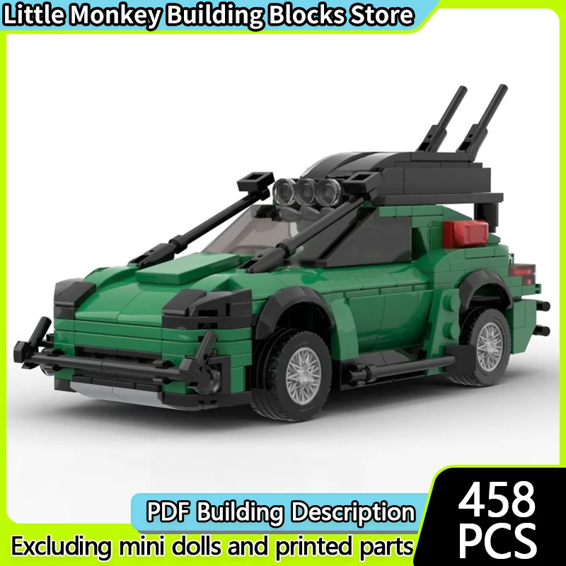 Model samochodu wyścigowego MOC z klocków konstrukcyjnych GR86, terenowy samochód sportowy, modułowa technologia, prezenty świąteczne dla dzieci, zabawki do składania.