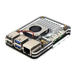 Raspberry Pi 5 Shell 5-Layer Acrylic Protective Shell Supports the Installation of Official Fans and Extensions