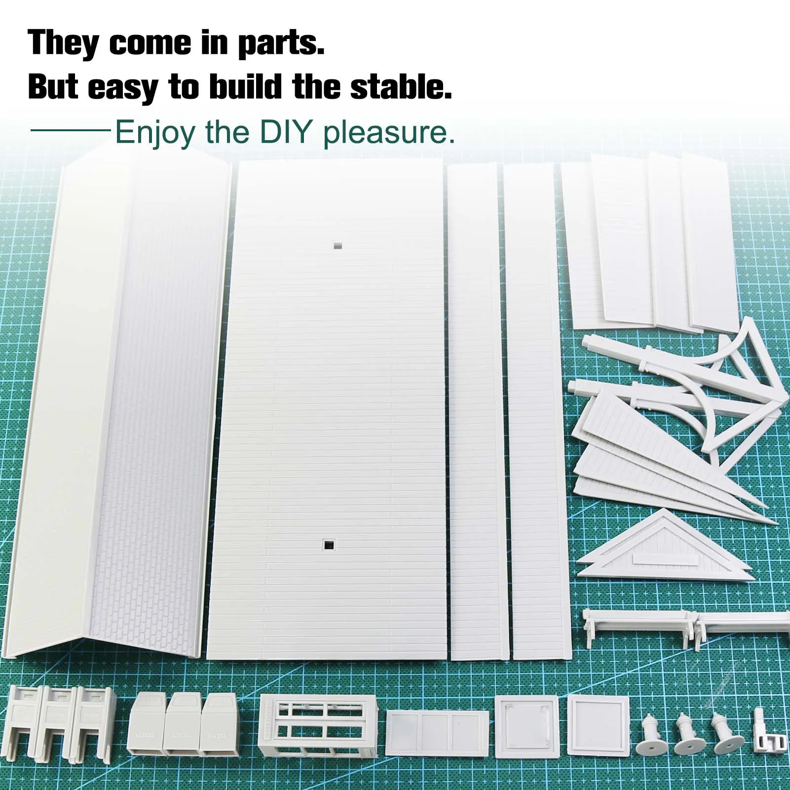 Evemodel O Scale Model Station Platform Kit for Model Railraod Unpainted Disassembled ZTO01JJ