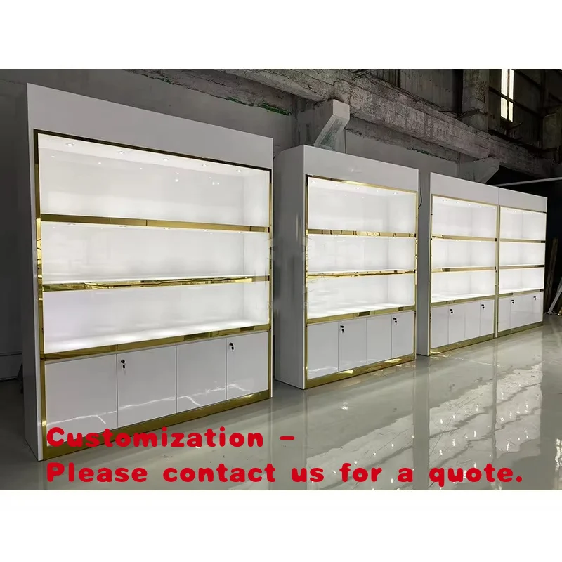 

custom.Modern Luxury MDF Jewelry Shop Furniture Set with Display Cabinets Shelving Units showcase Counters Retail Boutique I