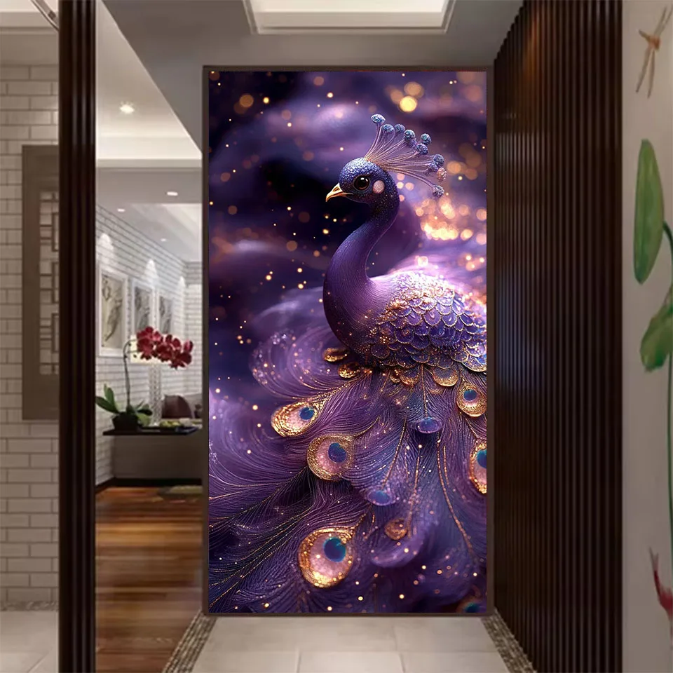 

5D DIY Diamond Painting art Peacock Diamond Mosaic Cross Stitch Kit Crystal Art Embroidery full Square round Diamonds Home Decor