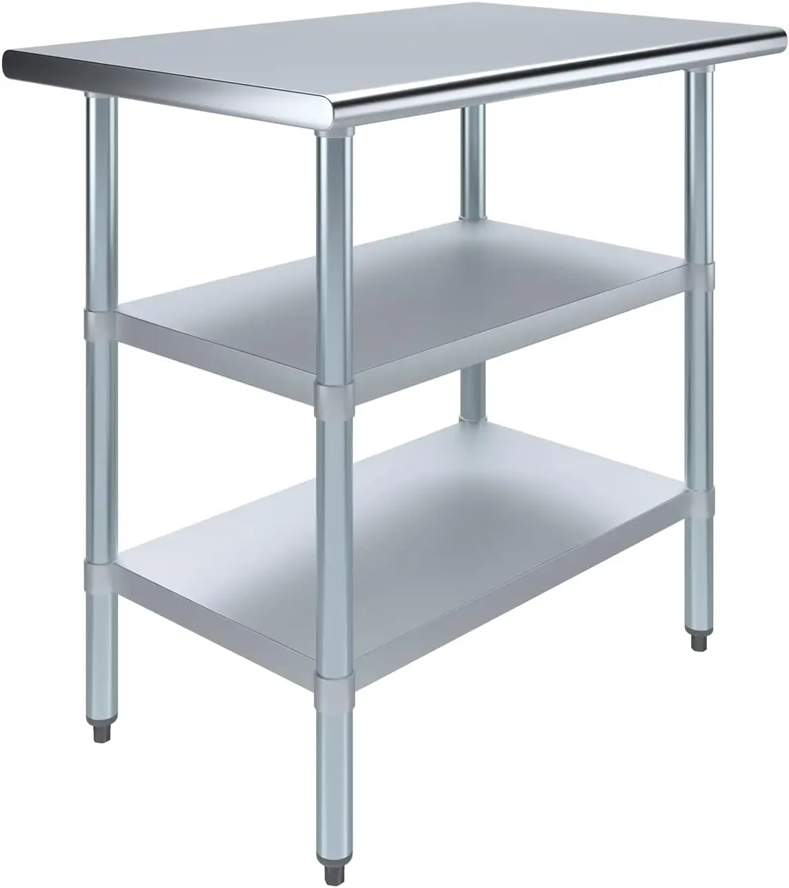 Work Table with 2 Shelves Metal Utility Table Commercial & Residential NSF Utility Table