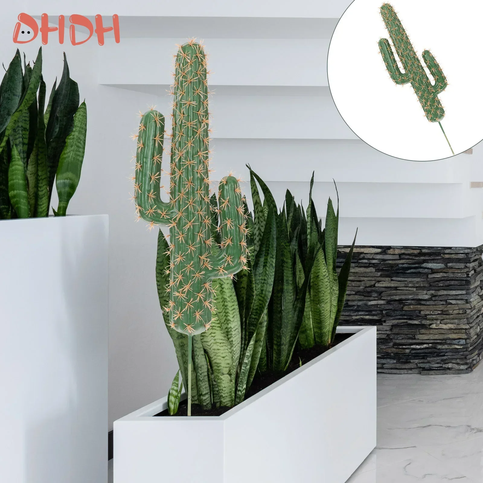 Artificial Cactus Decoration Foam Cactus DIY Micro Landscape Tropical Plants Realistic Succulent Plants Home Office Decor