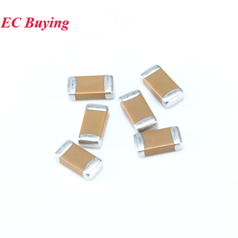 100pcs 1206 3216 SMD Chip Ceramic Capacitor 22pF 100pF 1NF 2.2NF 10NF 1uF 2.2uF 4.7uF 10uF 47uF 100uF 330uF 6.3V 10V 16V 25V 50V