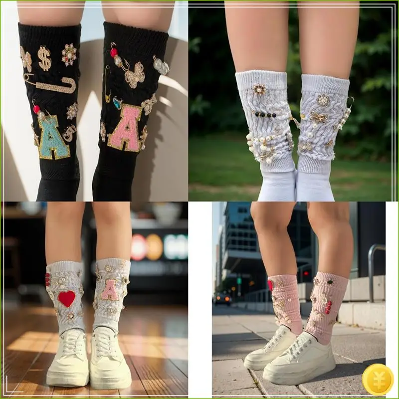 حجر الراين اللؤلؤ بروش دبابيس 96 قطعة دبابيس ودبابيس للنساء الذهب غير المرغوب فيه جورب دبابيس مجوهرات اكسسوارات