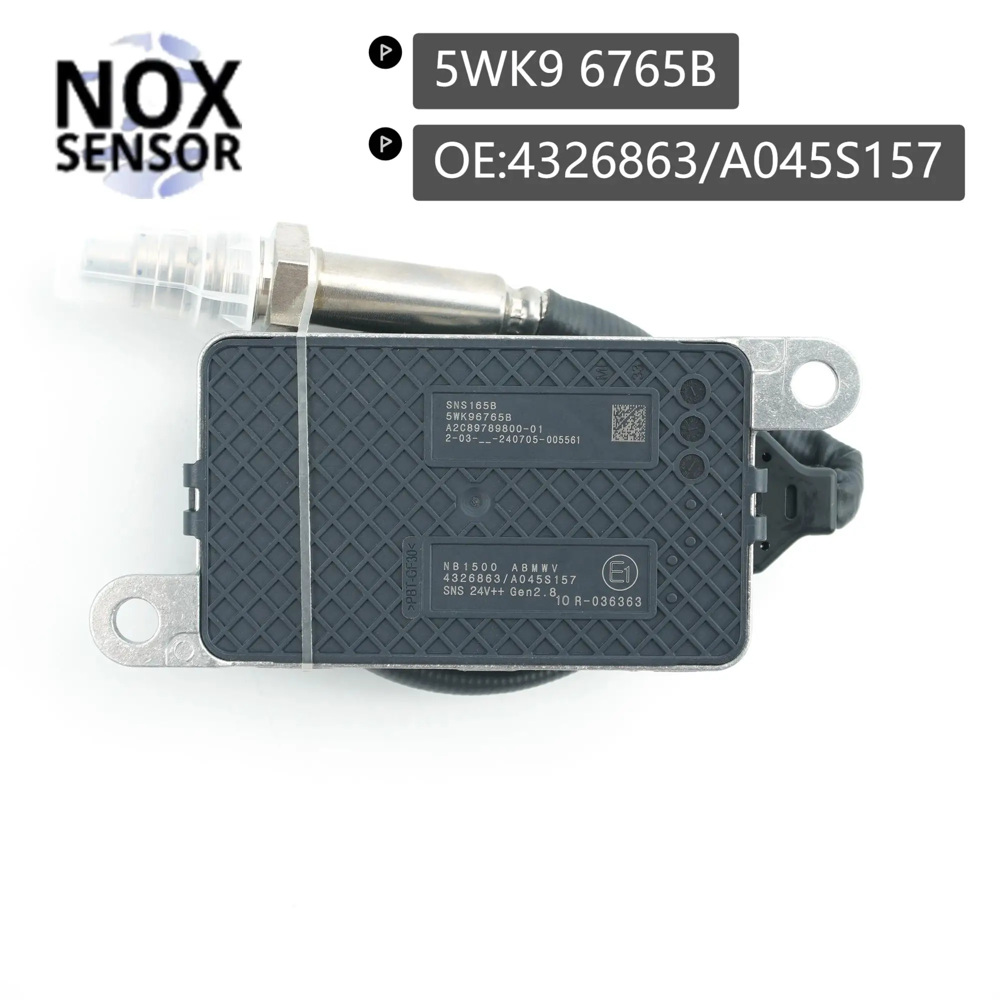 5WK9 6765B 4326863/A045S157 Sensore di ossigeno Nox azoto originale 24V per camion Cummins 5WK9 6765A 5wk9 6765B 4326863