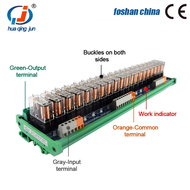 

Huaqingjun 20-Channe Relay Module SPDT 10A G2R-1 24V 12V Electromagnetic Relays for Cutting Machine