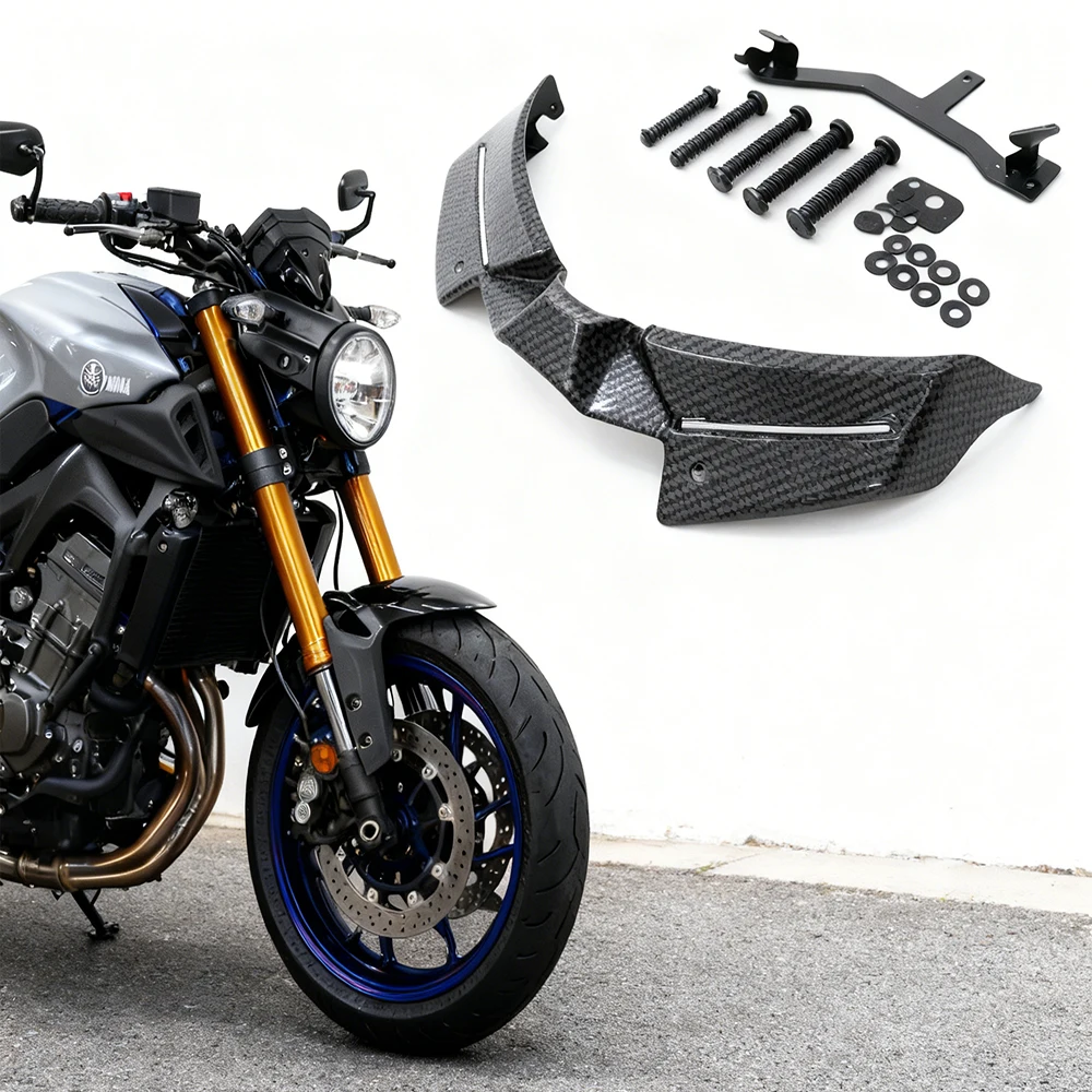 For Yamaha MT-09 MT 09 MT09 2024 2025 Motorcycle Front Spoiler Kit Downforce Naked Frontal Spoilers Winglet Aerodynamic Wing