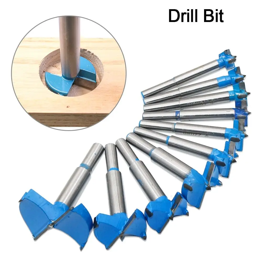 15-40mm Forstner Tip Woodworking Tool Hole Saw Cutter Hinge Boring Drill Bit Round Shank Tungsten Carbide Opener