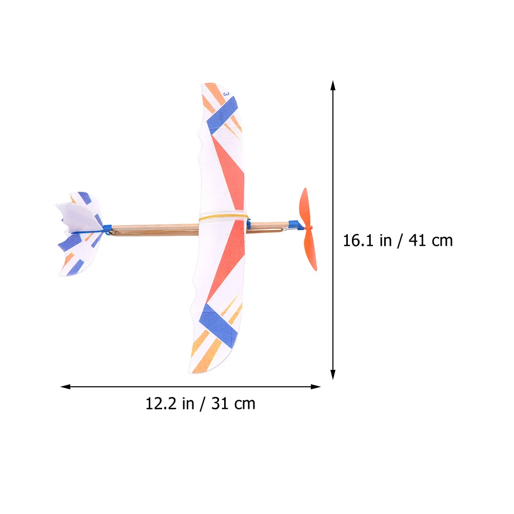 子供用フォーム飛行機、DIYモデル、子供用グライダー、伸縮性のある投げおもちゃ、10個