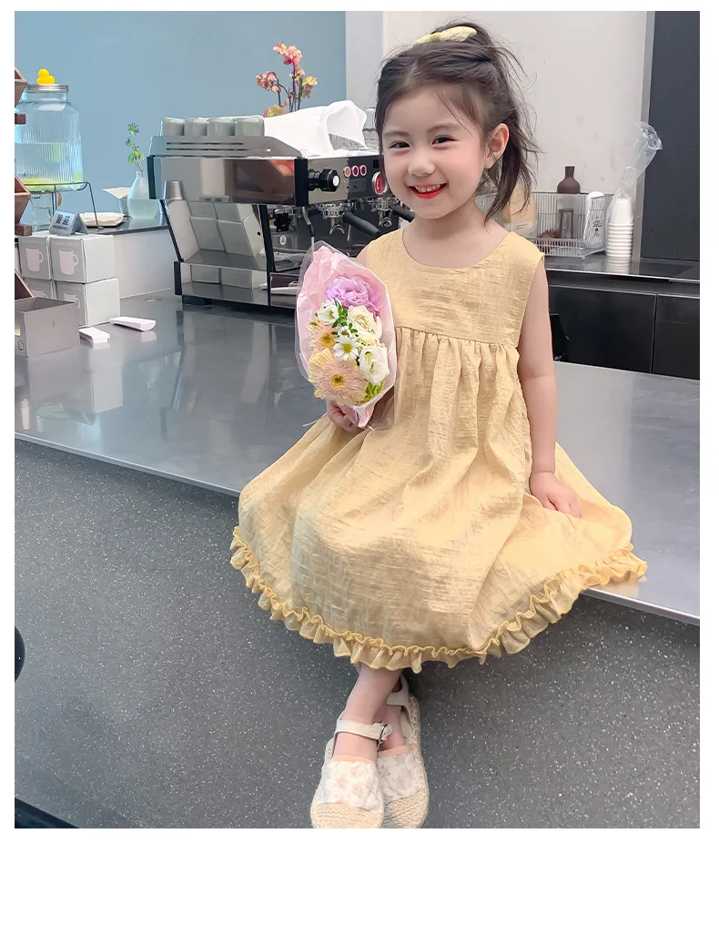 Baby Girl Dress Girls Summer Dresses 2024 New Style Summer Children Dresses Little Girls Net Red Princess Fashion Dress Summer image 5