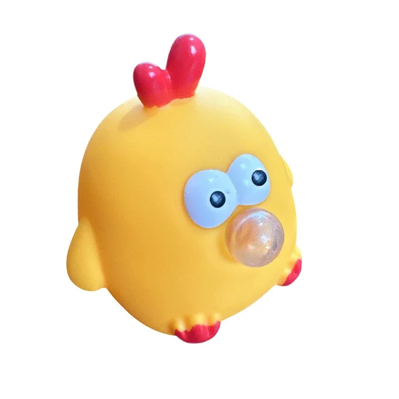 A Chick That Spits Bubbles Cute Squeezable Toys Bubbles Novel Unique and Fun Stress-relief Toys That Can Relax People