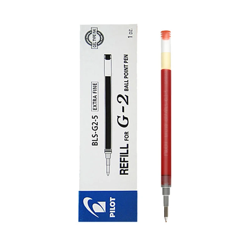 Japanese PILOT BLS-G2-5 Pen Refill Pilot G2 0.5mm Refill 12 pcs/set