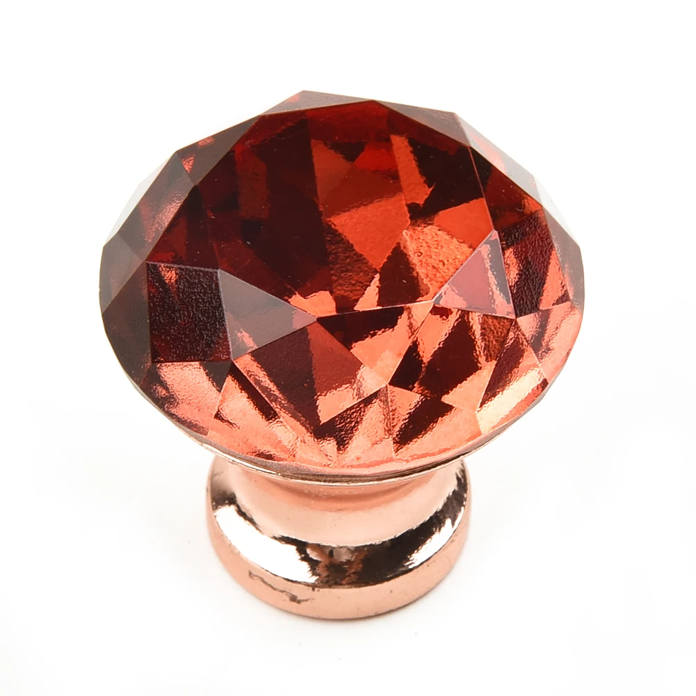 new 1pcs 2018 Accs High Quality Hot Latest New Door Drawer Knob Cabinet Cupboard Wardrobe Rhinestone Rose Gold