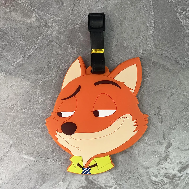 Zootopia جودي نيك علامات الأمتعة حقائب الظهر المعلقات الصعود يمر علامة السفر اسم العلامات علامة تعليق الأجهزة الطرفية الكرتون