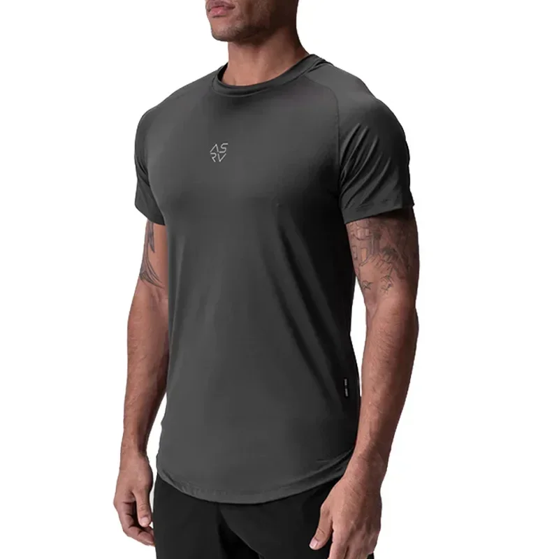 

Mens Quick Dry Fitness T-Shirt Short Sleeve Gym Clothing Running Sportswear Summer Training Tee Workout Bodybuilding Sport Shirt
