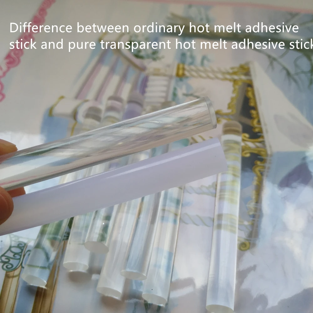 20Pcs 100% Pure Transparent Hot Melt Glue Stick Lacquer Glue DIY Seal Wax 11mmx100mm Envelope Decoration Easy To Use