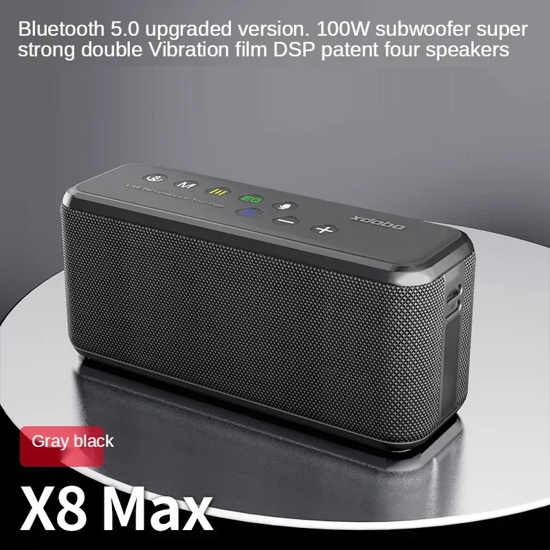 Super Power XDOBO X8 Max 100W Portable Wireless Speaker TWS Subwoofer Support USB/TF/AUX 20000mAh Four-cell Power Bank Function