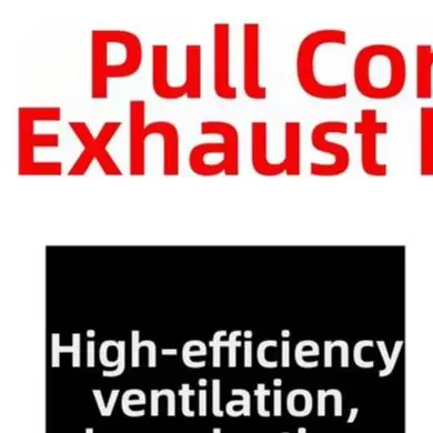 Bathroom Ventilation Fan with Pull Cord Plastic Body Easy Installation Retaining Ring 17x17x9cm 22x10x10cm 26x12x12cm