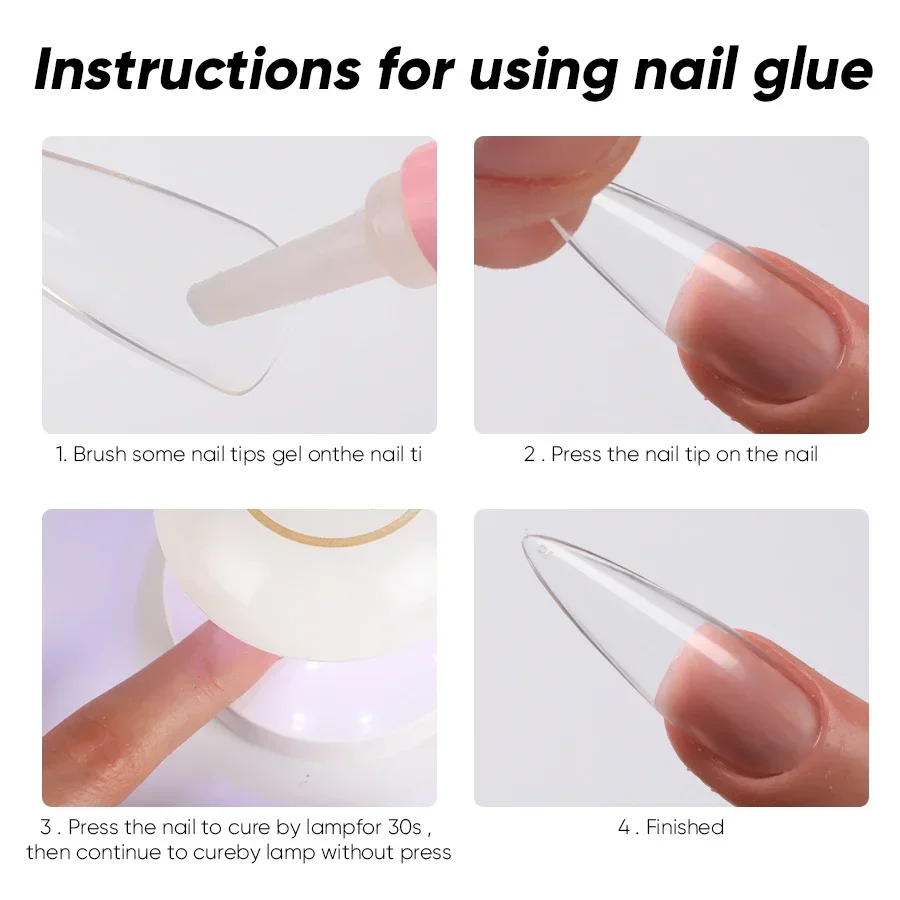 5/10pcs Long Lasting Adhesive False Nails Adhesive Extension Super Bond Rhinestones False Tips Glue Gel Fast Beauty Nail Tool