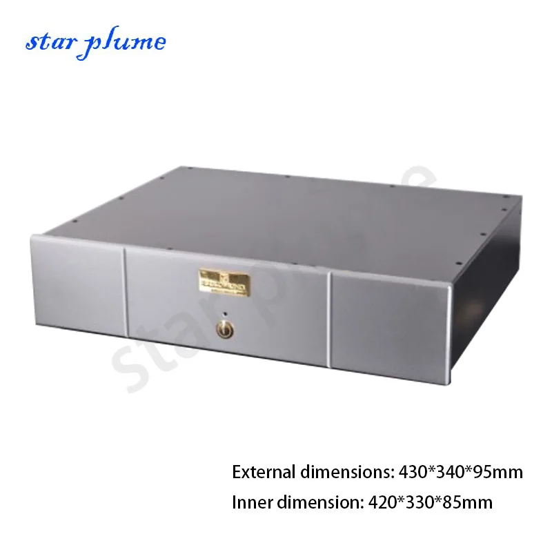 

Goldmund DAC-95 All Aluminum Amplifier Case Preamplifier Case DAC Audio Amplifier Chassis Shell (430*340*95mm) DIY Box