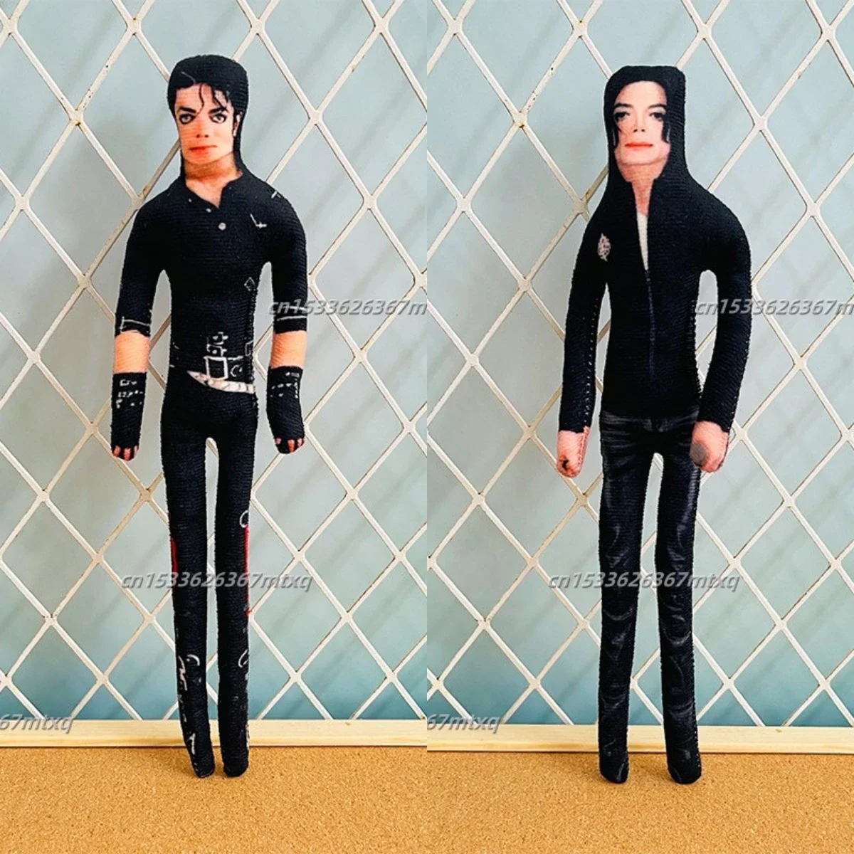 10Styles Soft Stuffed Michael Jackson Plush Doll Set Multiple Classic Performance Costumes Long Design for Ornament Music Fans