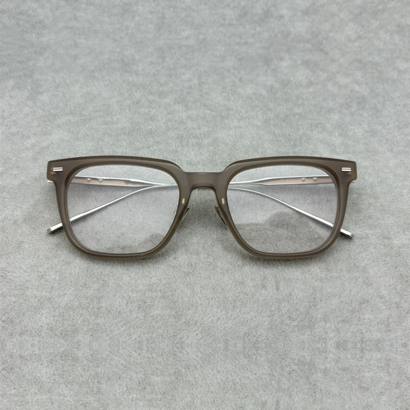 

Zin Eyeglasses Titanium Acetate Square Glasses Frames for Men's 2024 Trend Vintage Blue Light Lense Reading Eyewear for Computer