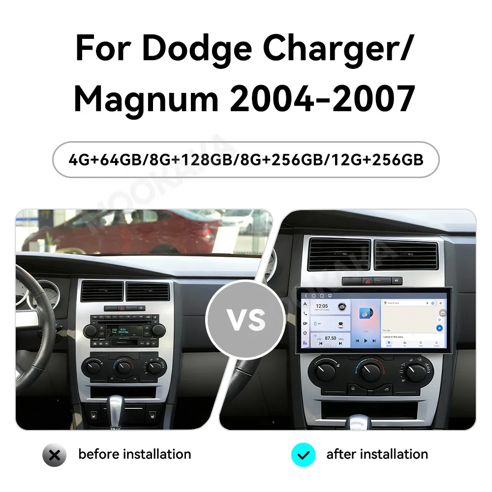 15.8 Inch Android 15 Radio Car For Dodge CHARGER MAGNUM 2004~2007 GPS Multimedia Player Navigation Car Stereo Receiver Head Unit