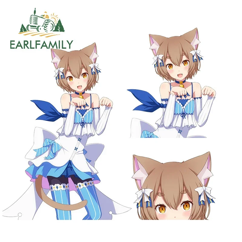 EARLFAMILY 13cm for Felix Femboy Car Stickers Fashionable Simple Decals Sunscreen Occlusion Scratch Vinyl Car Door Protector