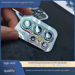 1Pcs Diamond S22 S24 Ultra Phone Camera Lens Protection Case for New Samsung Galaxy  S24 Ultra S24 Plus Lenses Protector