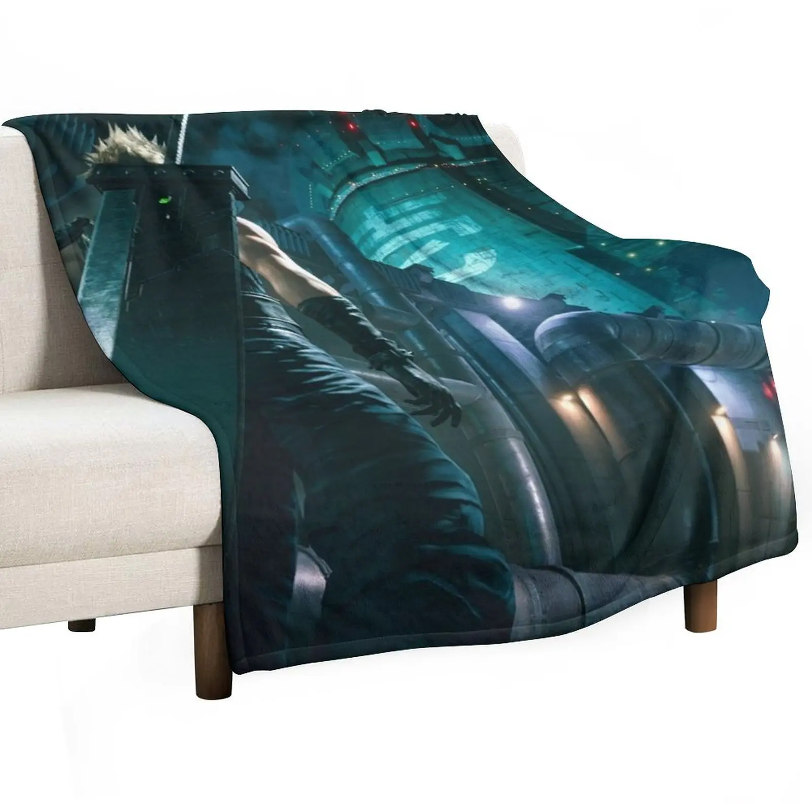 

Cloud Strife - Mako Reactor 1 [Remake] Throw Blanket for babies Soft Giant Sofa Flannel Fabric Blankets