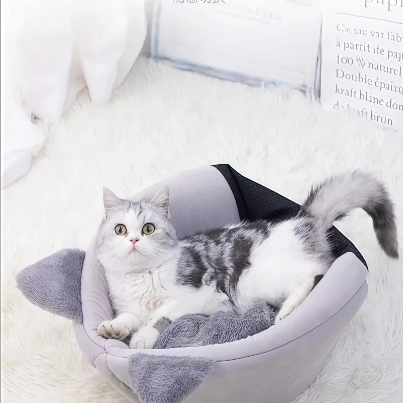 Lovely Cat Pet Dog Cat Beds Nest Deep Sleep Pets Tent Soft Comfortable Semi-enclosed Cat Nest Kennel Autumn Winter Pet Supplies