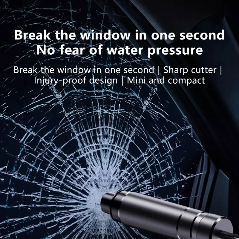 Alloy Car Safety Hammer Window Glass Breaker Seat Belt Cutter Emergency Escape Life‑saving Rescue Tool Car Emergency Tool New