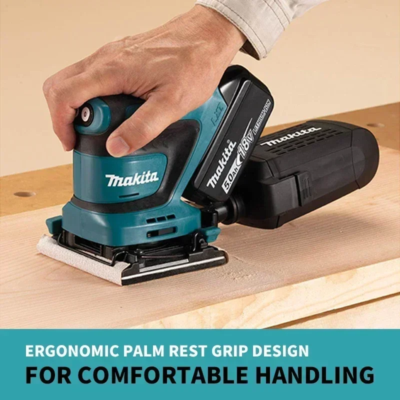 MAKITA DBO480Z Sander 18V LXT Lithium Battery 1/4 Cordless Sheet Palm Sander 14000OPM 1.5mm Orbit Diametre Power Tools DBO480