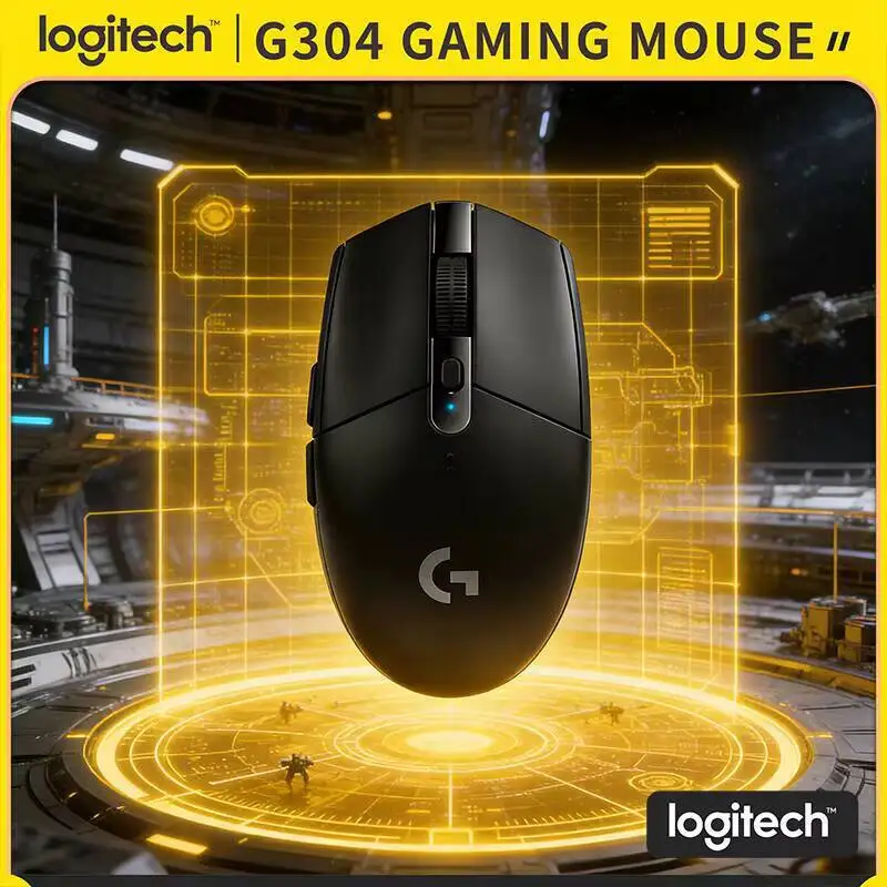 

Беспроводная игровая мышь Logitech G304, 12000 регулируемых DPI, 6 программируемых кнопок, совместимость с левой и правой рукой